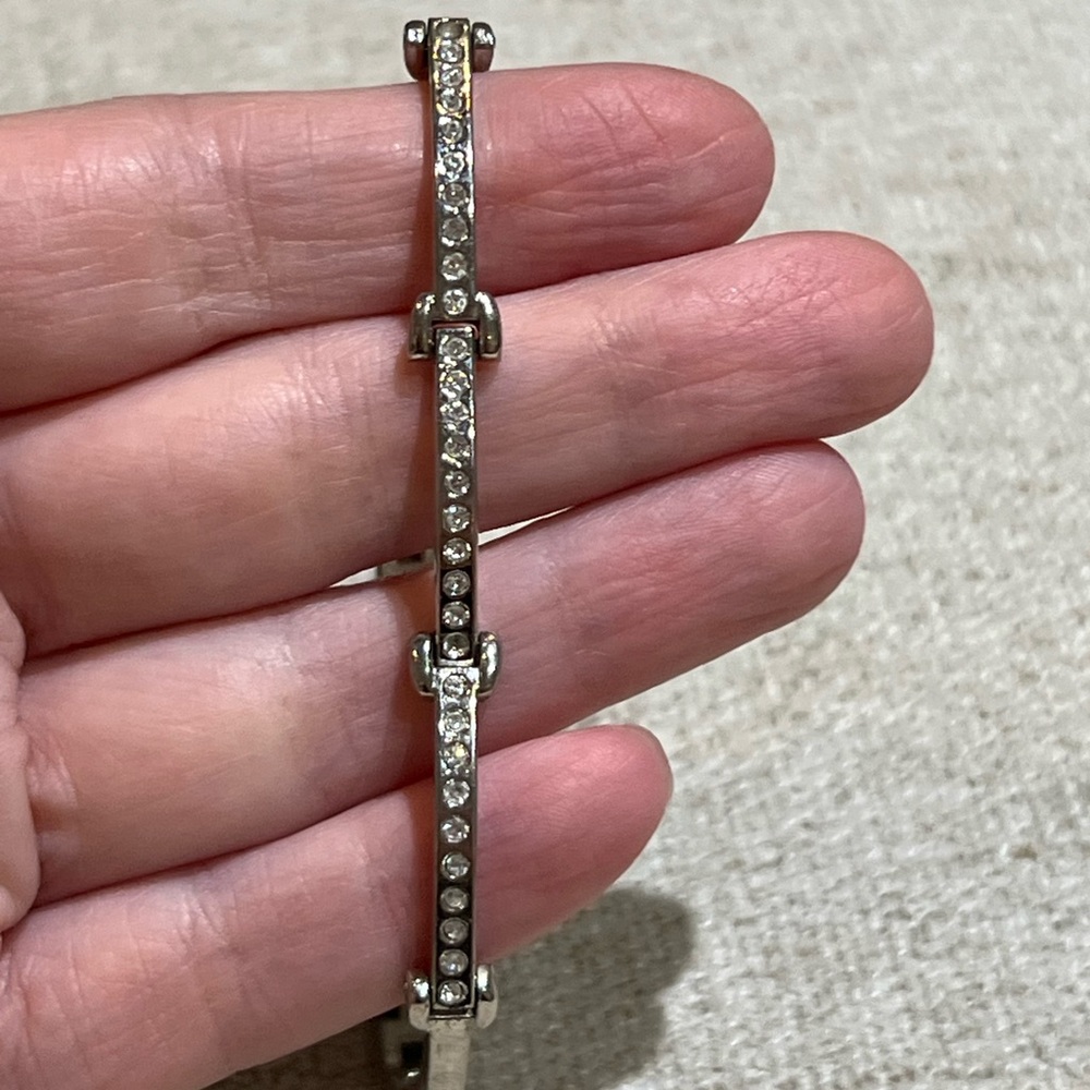 Dainty Silver Rhinestone Bracelet